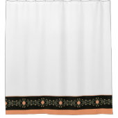 Wit perzik en groen douchegordijn (Voorkant)