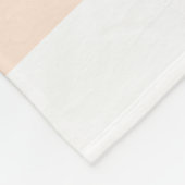 Wit & Perzik Pastel Lijnpatroon Fleece Deken (Hoek)