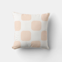 Wit & Perzik Pastel Squircle Patroon Design Kussen