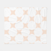 Wit & Perzik Pastel Ster Patroon Design Fleece Deken (Voorkant (Horizontaal))