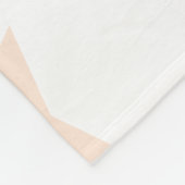 Wit & Perzik Pastel Ster Patroon Design Fleece Deken (Hoek)