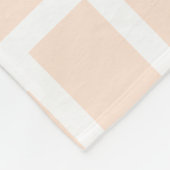 Wit & Perzik Pastel Weefsel Design Fleece Deken (Hoek)