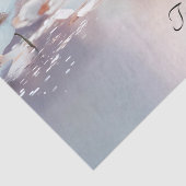 Wit perzikkleurig bloemweefselpapier tissuepapier (Detail)