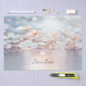 Wit perzikkleurig bloemweefselpapier tissuepapier (Craft)