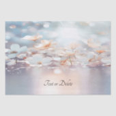 Wit perzikkleurig bloemweefselpapier tissuepapier (Voorkant)