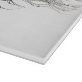 wit pikkend paard snijplank (Hoek)