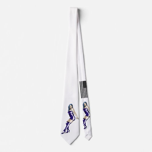 Wit - Pinup - Stropdas (Voorkant)