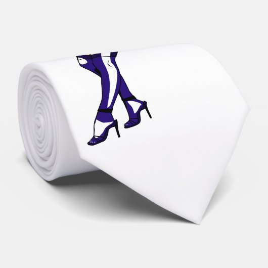 Wit - Pinup - Stropdas (Opgerold)