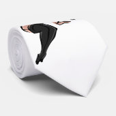 Wit - Pinup - Stropdas (Opgerold)