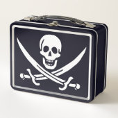 Wit, Piraat Vlag Calico Jack, Schedel & Cutlass (Voorkant)