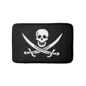 Wit, Piraat Vlag Calico Jack, Schedel & Cutlass Badmat (Voorkant)