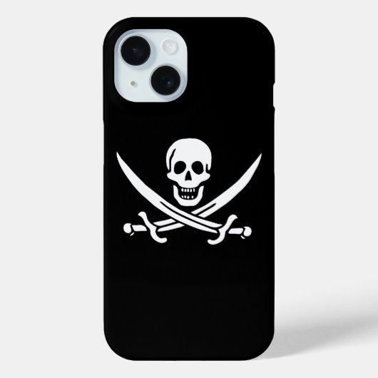 Wit, Piraat Vlag Calico Jack, Schedel & Cutlass Case-Mate iPhone Case (Achterkant)