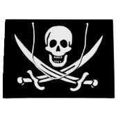 Wit, Piraat Vlag Calico Jack, Schedel & Cutlass Groot Cadeauzakje (Voorkant)