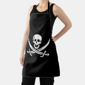 Wit, Piraat Vlag Calico Jack, Schedel & Cutlass Schort (Insitu)