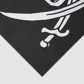 Wit, Piraat Vlag Calico Jack, Schedel & Cutlass Tissuepapier (Detail)