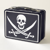 Wit, Piratenvlag Calico Jack, Schedel & Sabel (Achterkant)