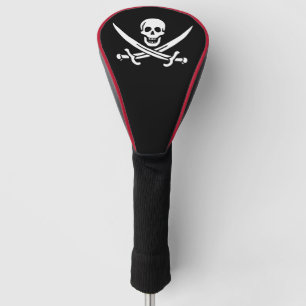 Wit, Piratenvlag Calico Jack, Schedel & Sabel Golfheadcover