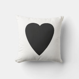 Wit & Pitch Pastel Hartvorm Ontwerp Kussen