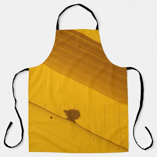 Wit plastic paneel schort (Voorkant)