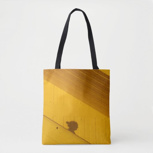 Wit plastic paneel tote bag (Voorkant)