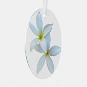 Wit Plumeria Bloom Metal Ornament (Voorkant Rechts)