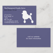 Wit poedelsilhouet (standaard, Fancy kapsel) Visitekaartje (Voorkant / Achterkant)