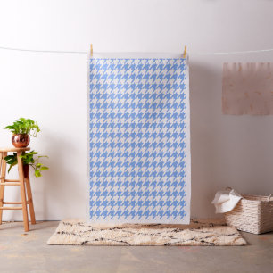 Wit & poederblauw houndstooth naadloos patroon stof