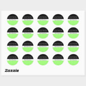 Wit Polka dot adreslabel Ronde Sticker (Vel)