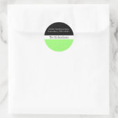 Wit Polka dot adreslabel Ronde Sticker (Tas)