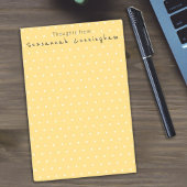 Wit polka dot patroon op gele aangepaste tekst post-it® notes