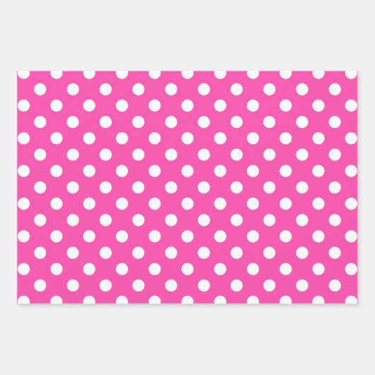  wit polka stippenpatroon inpakpapier vel (Voorkant 2)