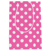  wit polka stippenpatroon medium cadeauzakje (Voorkant)