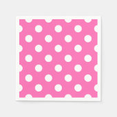  wit polka stippenpatroon servet (Voorkant)