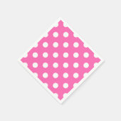  wit polka stippenpatroon servet (Hoek)