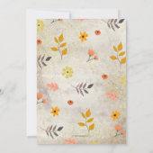 Wit Pompoen Baby shower Nodig met Gouden Glitter u Kaart (Achterkant)