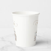 Wit Pompoen Verliefd Worden Papieren Bekers (Rechts)