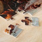 wit pompoenschilderij legpuzzel (Zijkant)