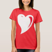 Wit Pop Art Hart T-shirt (Voorkant)