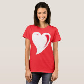 Wit Pop Art Hart T-shirt (Voorkant volledig)