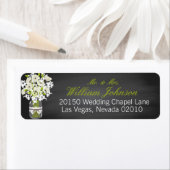 Wit Poppies Jar Chalkboard Wedding Label (Insitu)