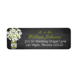 Wit Poppies Jar Chalkboard Wedding Label