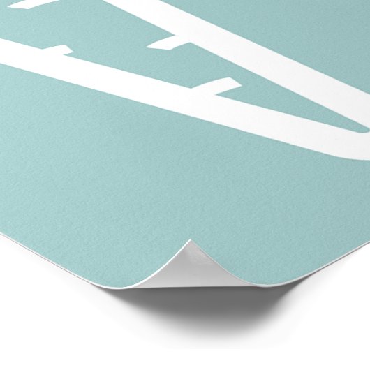 Wit-Poster met zwarte wortel Icons Oranje Poster (Hoek)