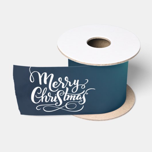 Wit  Prettig Kerstfeest, Groen Kerstfeest Satijnen Lint (Spoel)