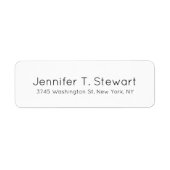 Wit Professioneel Elegant Eenvoudig Etiket (Voorkant)