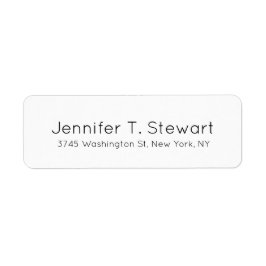 Wit Professioneel Elegant Eenvoudig Etiket
