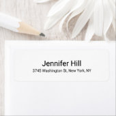 Wit Professioneel Elegant Eenvoudig Modern Etiket (Insitu)