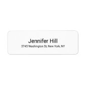 Wit Professioneel Elegant Eenvoudig Modern Etiket (Voorkant)