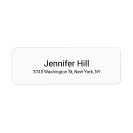 Wit Professioneel Elegant Eenvoudig Modern Etiket