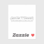 Wit Professioneel Elegant Eenvoudig Sticker (Vel)