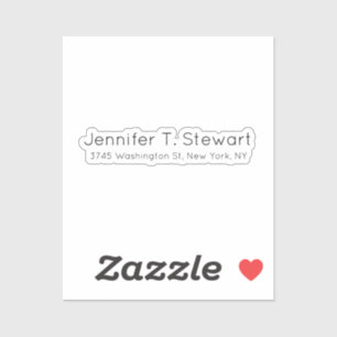 Wit Professioneel Elegant Eenvoudig Sticker